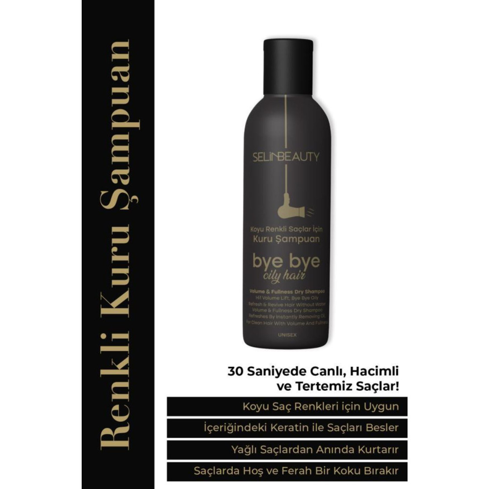 Selin Beauty Koyu Renkli Saçlar İçin Kuru Şampuan 150 ML Saç Bakımı Fiyatı