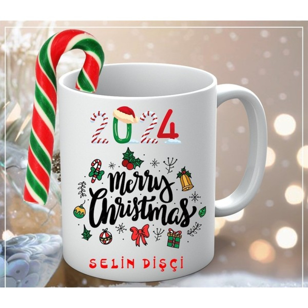 Seliness Design Yılbaşı Temalı Kişiye Özel Merry Christmas Isim Yazılı Porselen Kupa Kırılmaz Strafor Köpükle Paketlenmiş - Beyaz Oto Boyaları Fiyatı