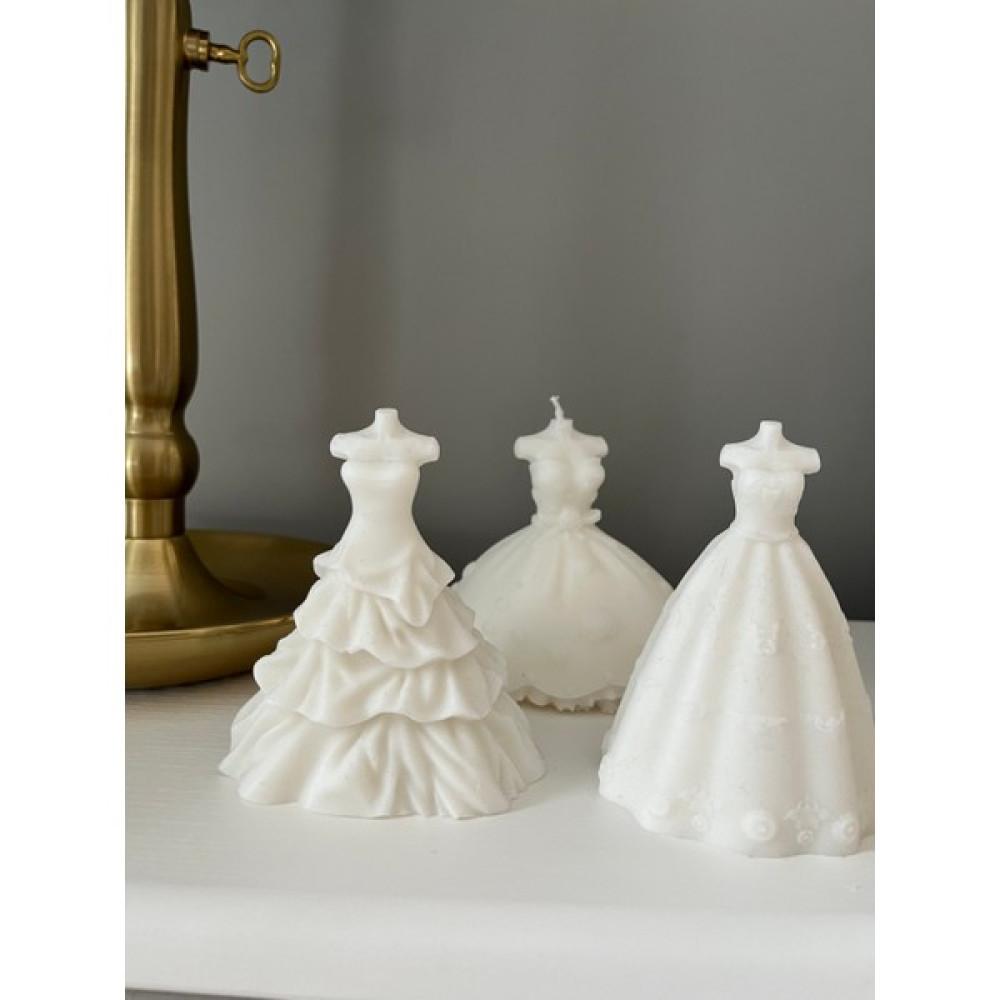 Selins Art Candle Gelinlik Elbise Mum Set - 1 Adet Dekoratif Mum Fiyatı