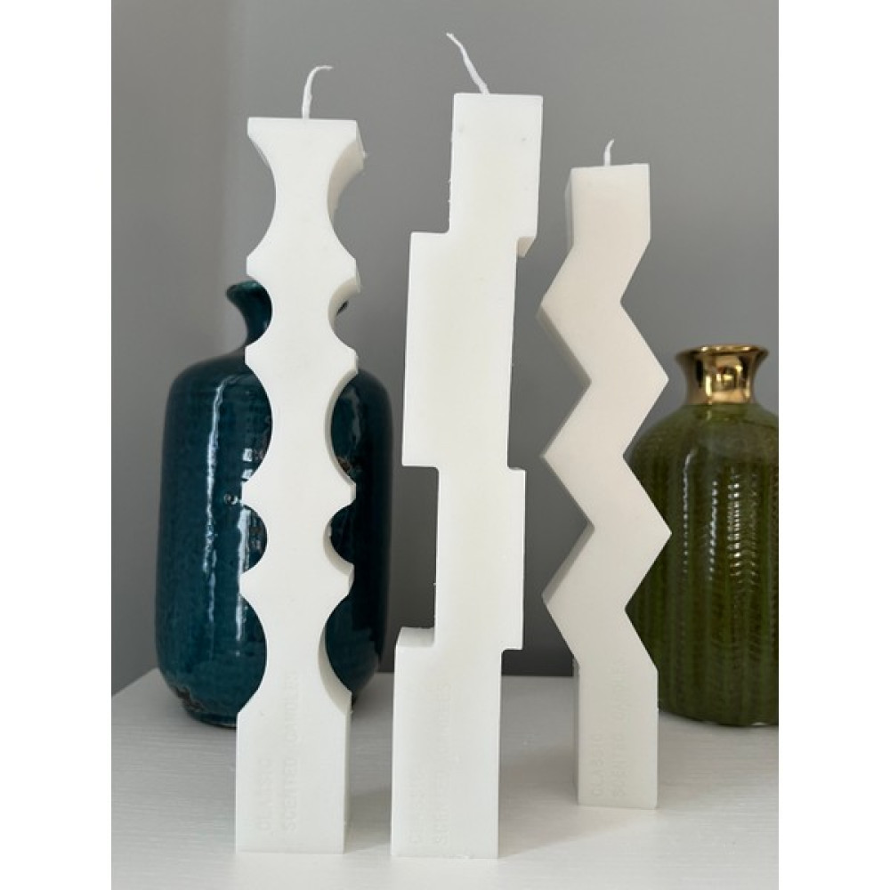 Selins Art Candle Sütun Blok 3'lü Mum Set - 1 Adet Dekoratif Mum Fiyatı