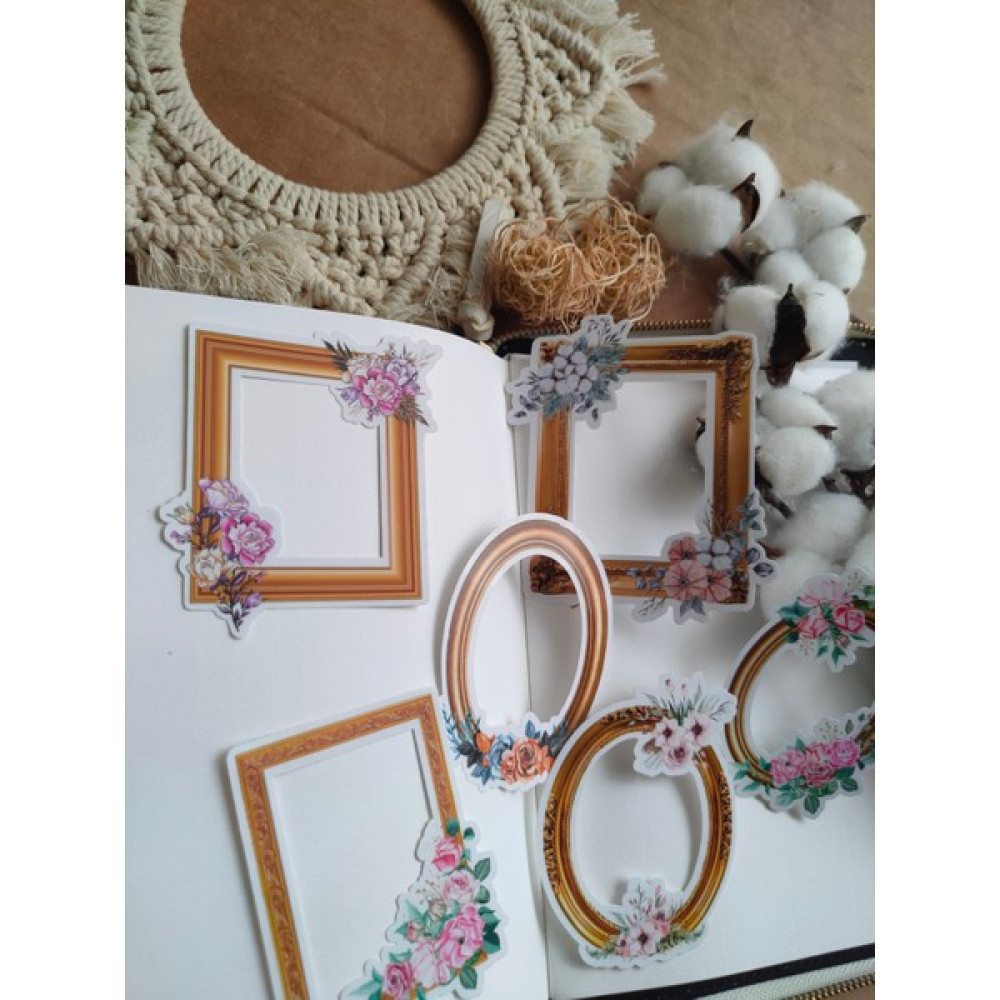 Selis Craft Çiçek Desenli Gold Vintage Çerçeve Seti Ajanda Planlayıcı Bullet Journal Scrapbooking Için Uygundur Oto Boyaları Fiyatı