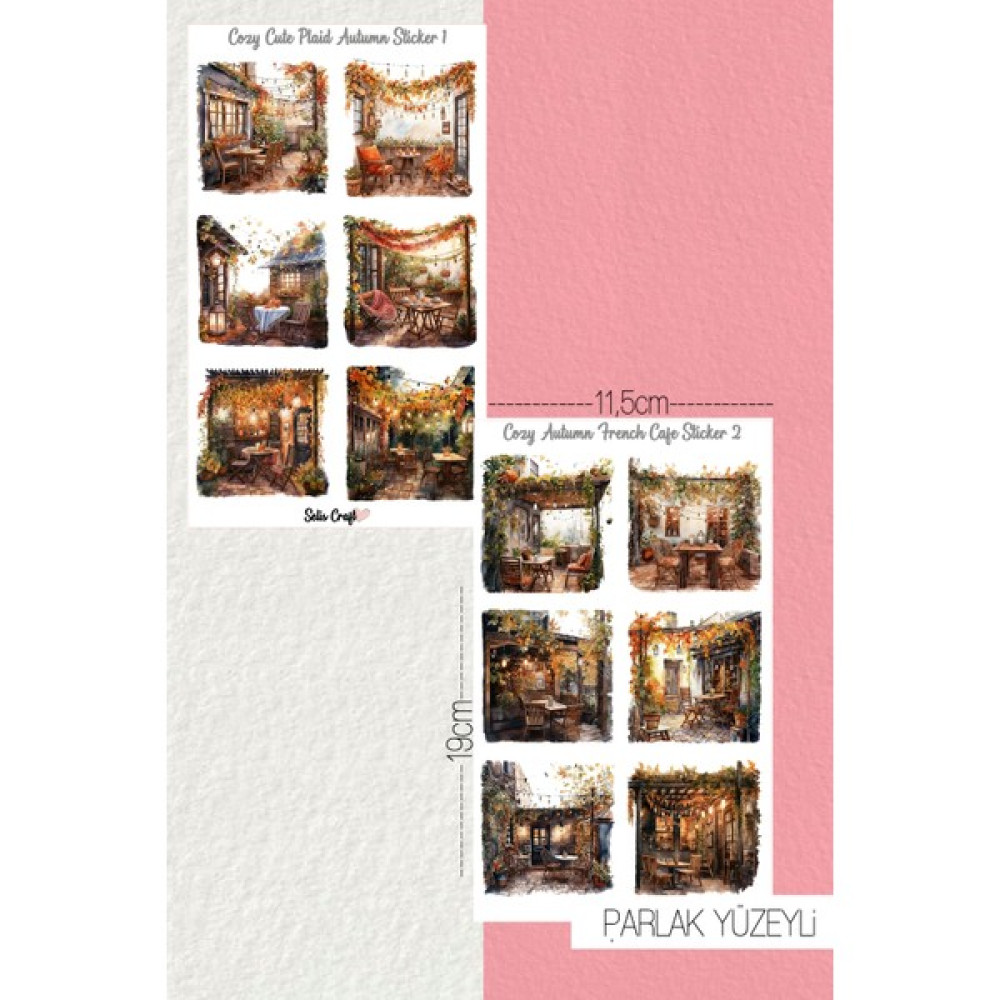 Selis Craft Cozy Autumn French Cafe Temalı Parlak Sticker 01-02 Ajanda Planlayıcı Bullet Journal Için Uygundur - Renkli - 11 x 19 cm Oto Boyaları Fiyatı