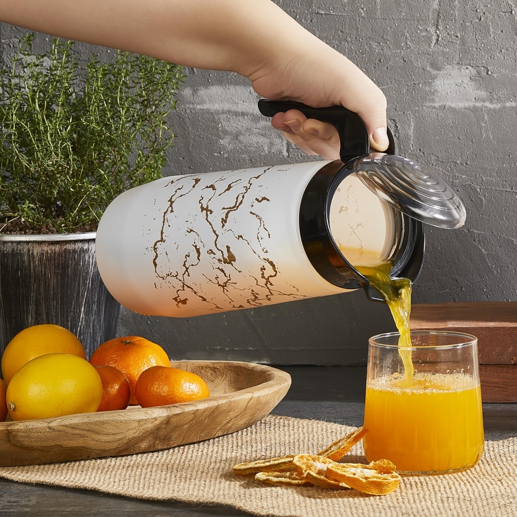Selka Home Beyaz Mermer Desen Cam Sürahi 1500 ml - 1,5 lt Diğer Fiyatı