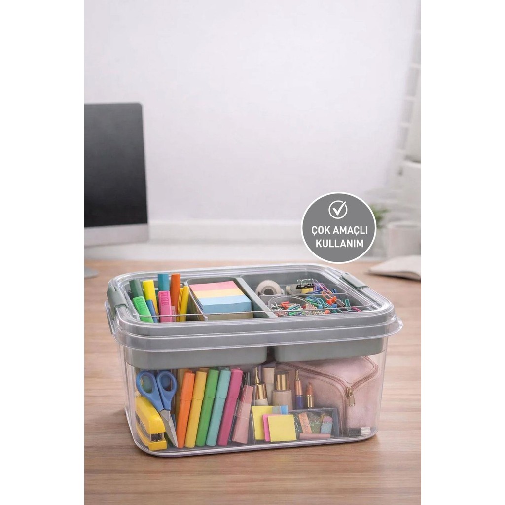 Selka Home Bölmeli Organizer Kutu - 4.5 - Gri Diğer Fiyatı