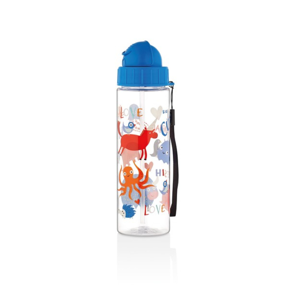 Selka Home Pipetli Okul Su Matarası 500 ml - Mavi - Kırmızı Suluk Fiyatı
