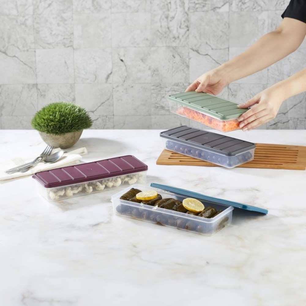 Selka Mutfak Selka Home Nora 2'li Büyük Boy 2.5 Lt Saklama Kabı - Mürdüm Saklama Kapları Fiyatı