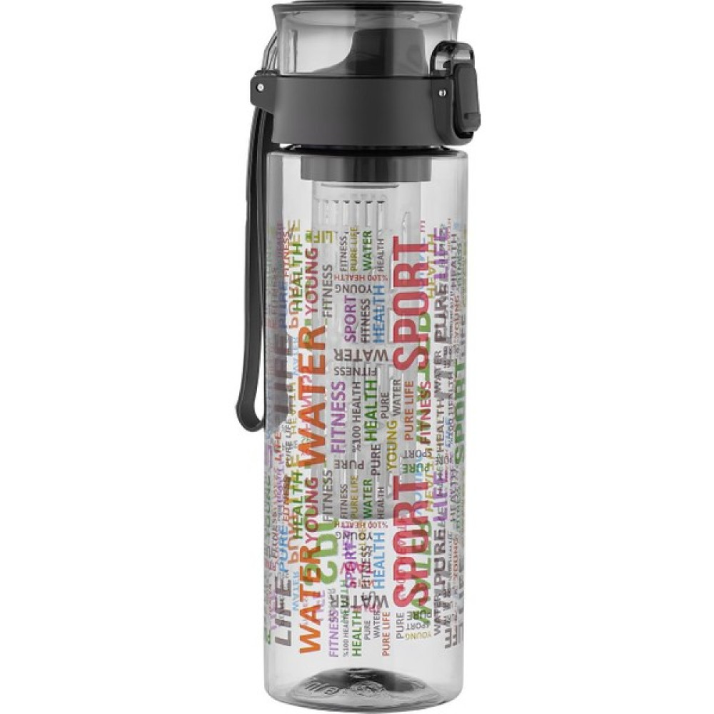 Selka Şeffaf Just Keep Running Baskılı Filtreli Plastik Matara Suluk Fiyatı