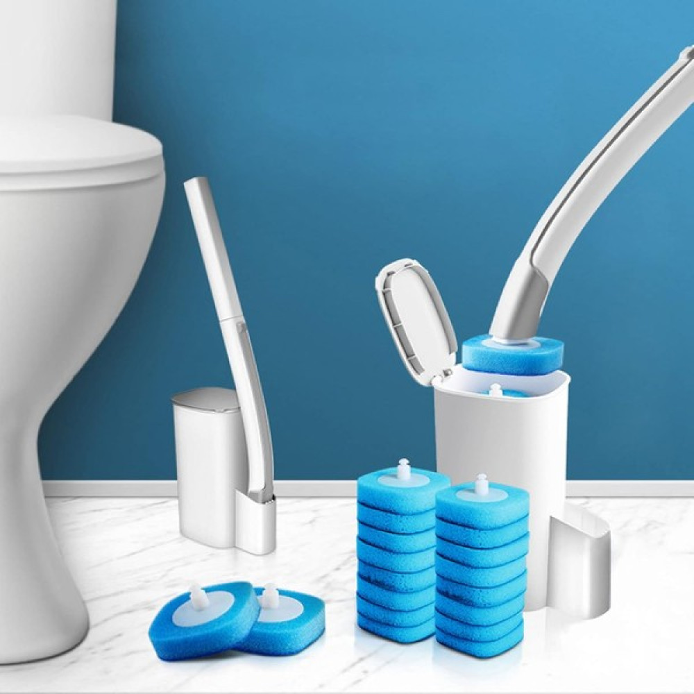 Selldey Modern Görünümlü Özel Deterjan Başlıklı Klozet Temizleme Fırçası - Koyu Mavi - 30 Klozet Fırçası Fiyatı