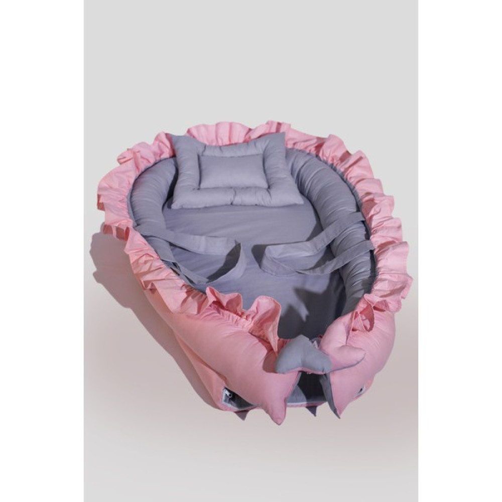 Selly Baby Pembe Fırfırlı Açılır-Kapanır Anne Yanı Babynest - Gri - Pembe Park Yatak / Oyun Parkı Fiyatı