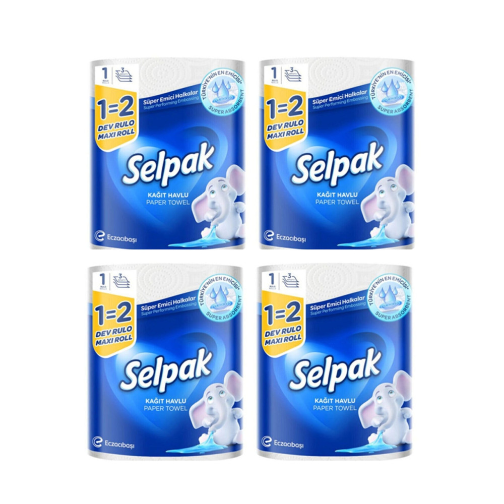Selpak 3 Katlı Dev Rulo Havlu 4 Adet Kağıt Havlu Fiyatı