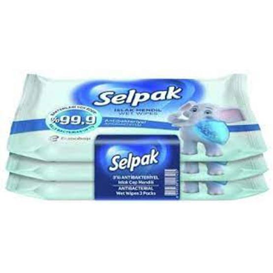 Selpak 3'lü Antibakteriyel Islak Cep Mendili