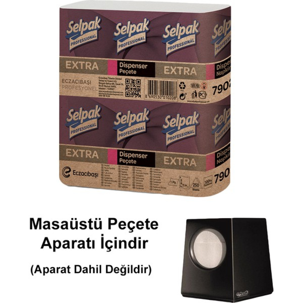 Selpak 7900073 Professional Extra Kutu Peçetelik için Dispenser Peçete 250 li - 18 Adet Kağıt Havlu Fiyatı