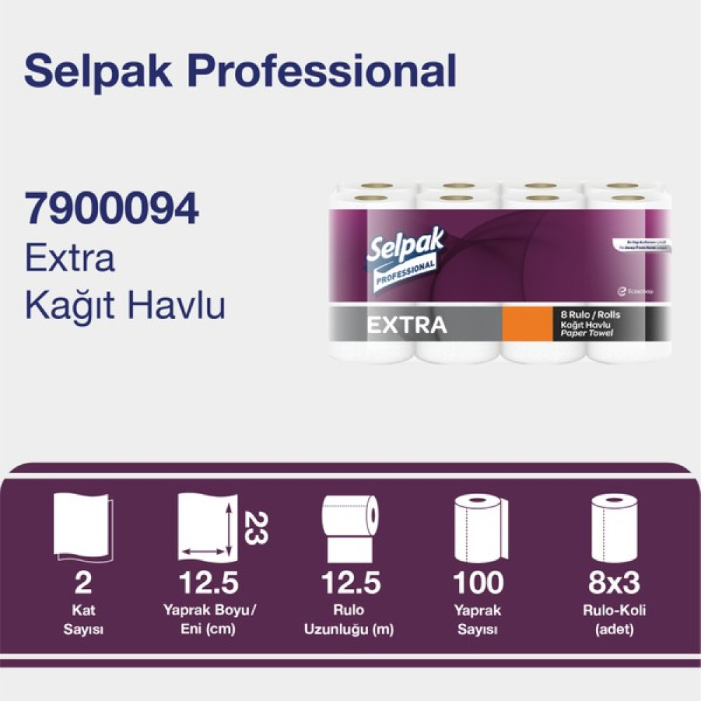 Selpak Extra Rulo Havlu 8' li Kağıt Havlu Fiyatı