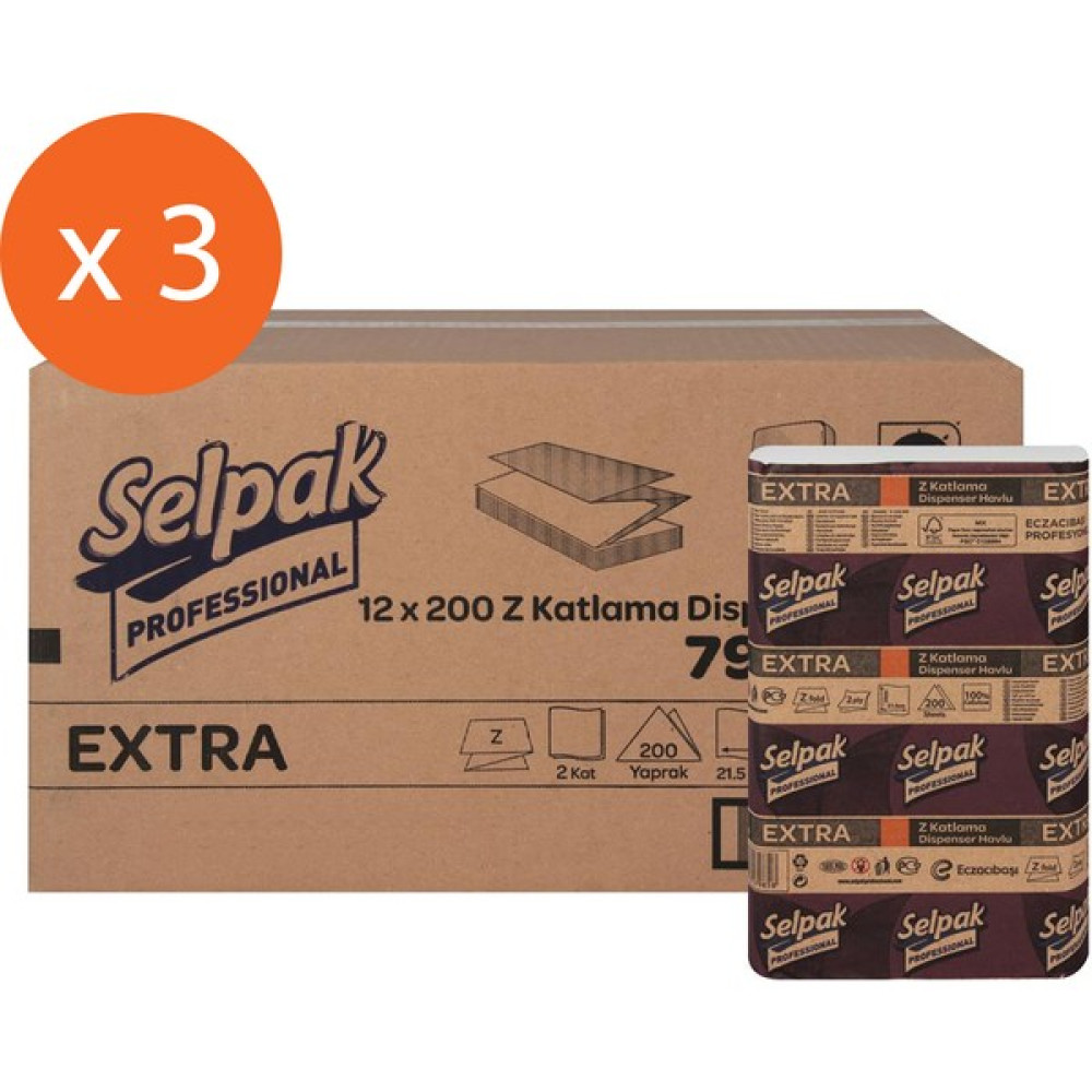 Selpak Extra Z Katlama Dispenser Havlu 12 x 200'lü Oto Boyaları Fiyatı