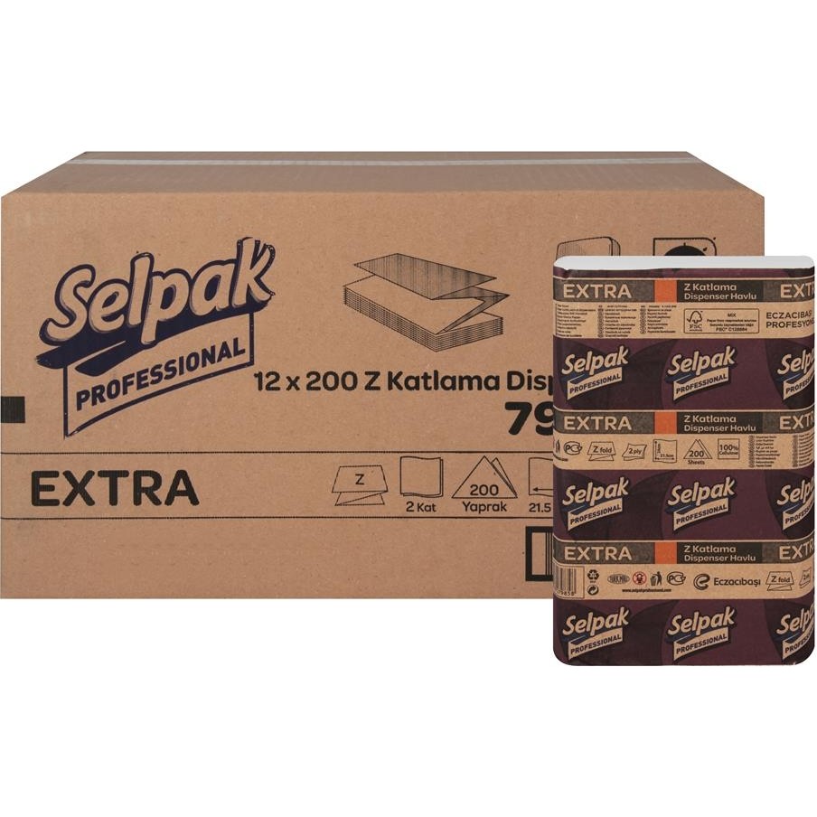 Selpak Extra Z Katlama Havlu 12X200 - Beyaz El / Yüz Havlusu Fiyatı