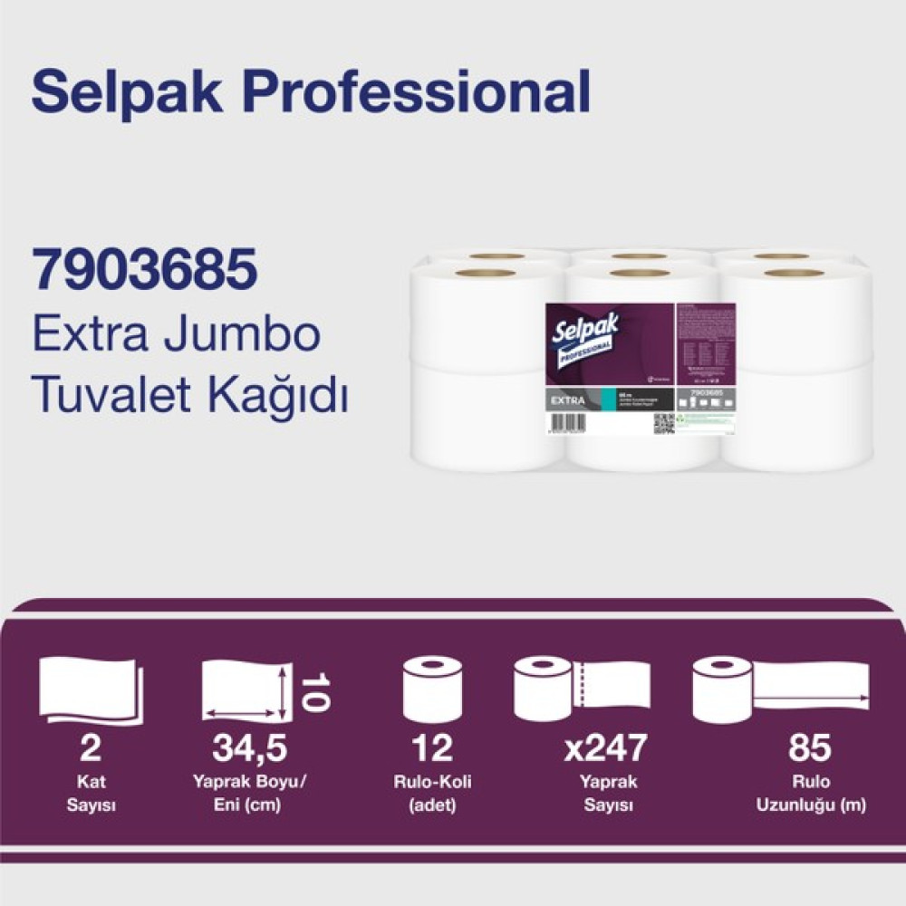 Selpak Professional Extra Jumbo Tuvalet Kağıdı 85mt 12li Tuvalet Kağıdı Fiyatı