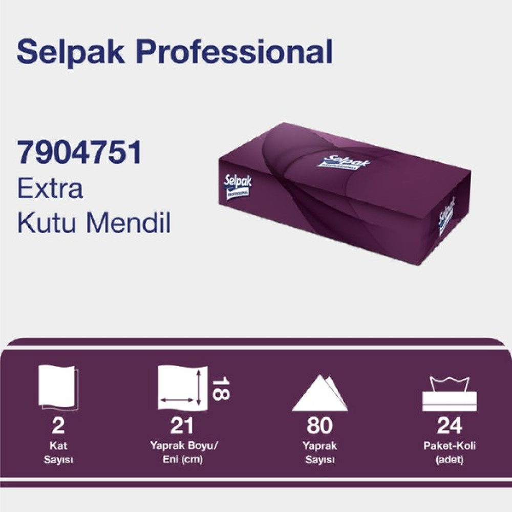 Selpak Professional Extra Kutu Mendil- 80' li 24' lü Kağıt Mendil Fiyatı