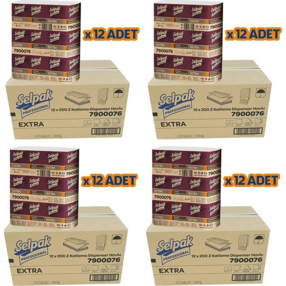 Selpak Professional Extra Z Katlı Dispenser 48LI Paket Kağıt Havlu - Beyaz Peçete Fiyatı