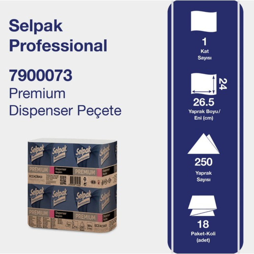 Selpak Professional Premium Dispanser Peçete 250 x 18 Adet Peçete Fiyatı