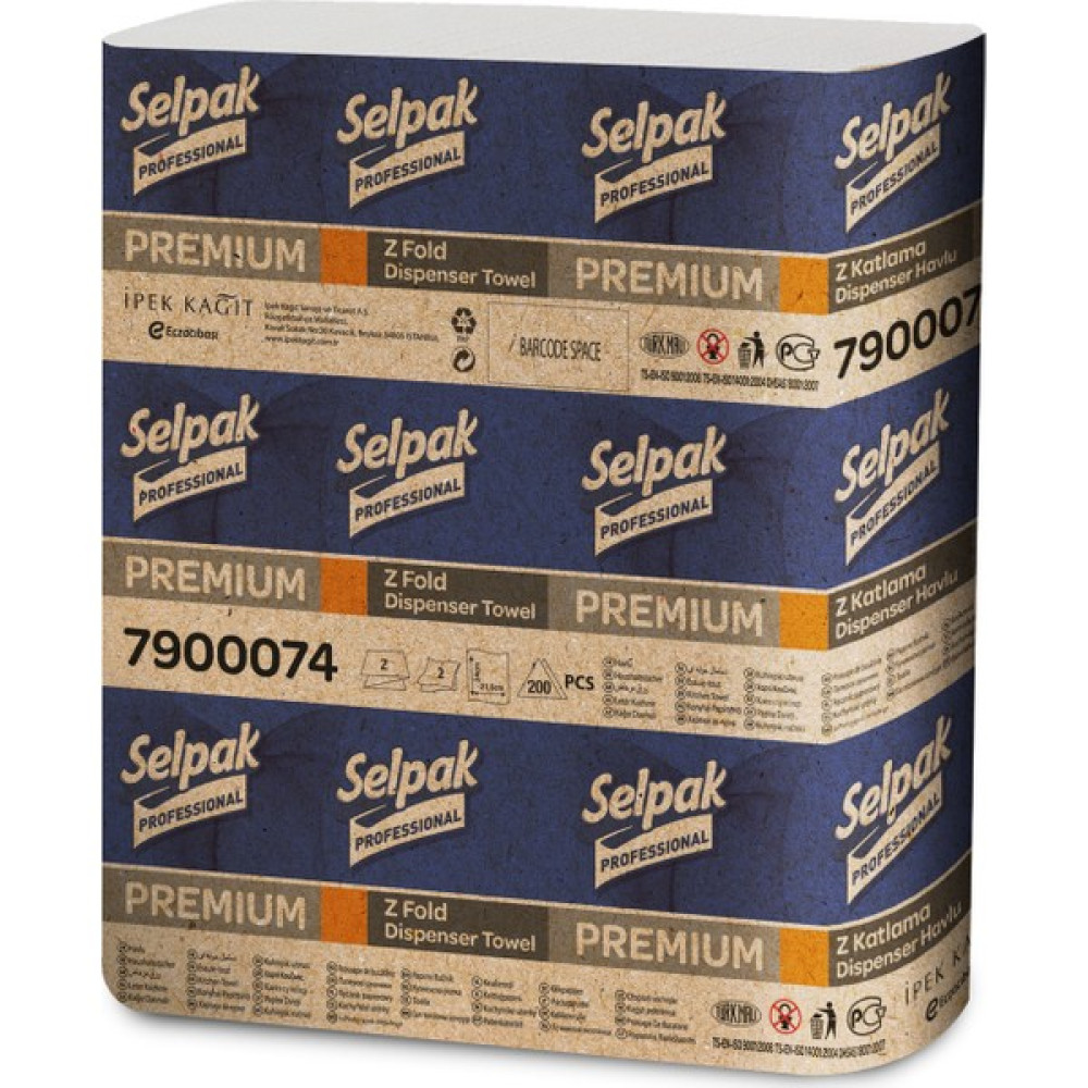 Selpak Professional Premium Z Katlı Havlu 200x20adet 23,5x24cm 46gr/m2 (7900074) Kağıt Havlu Fiyatı