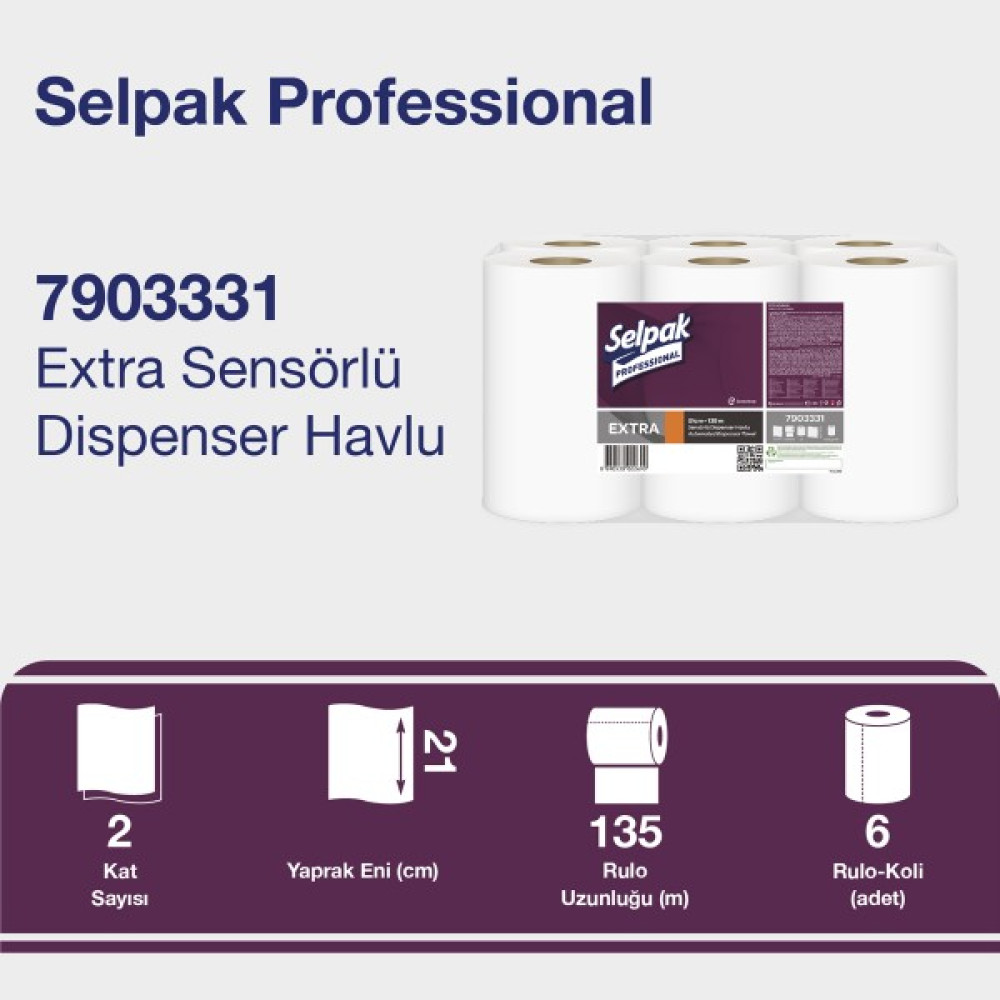 Selpak Professional Sensörlü Havlu 21CM - 135 mt 36GR/M2 (7903331) Kağıt Havlu Fiyatı
