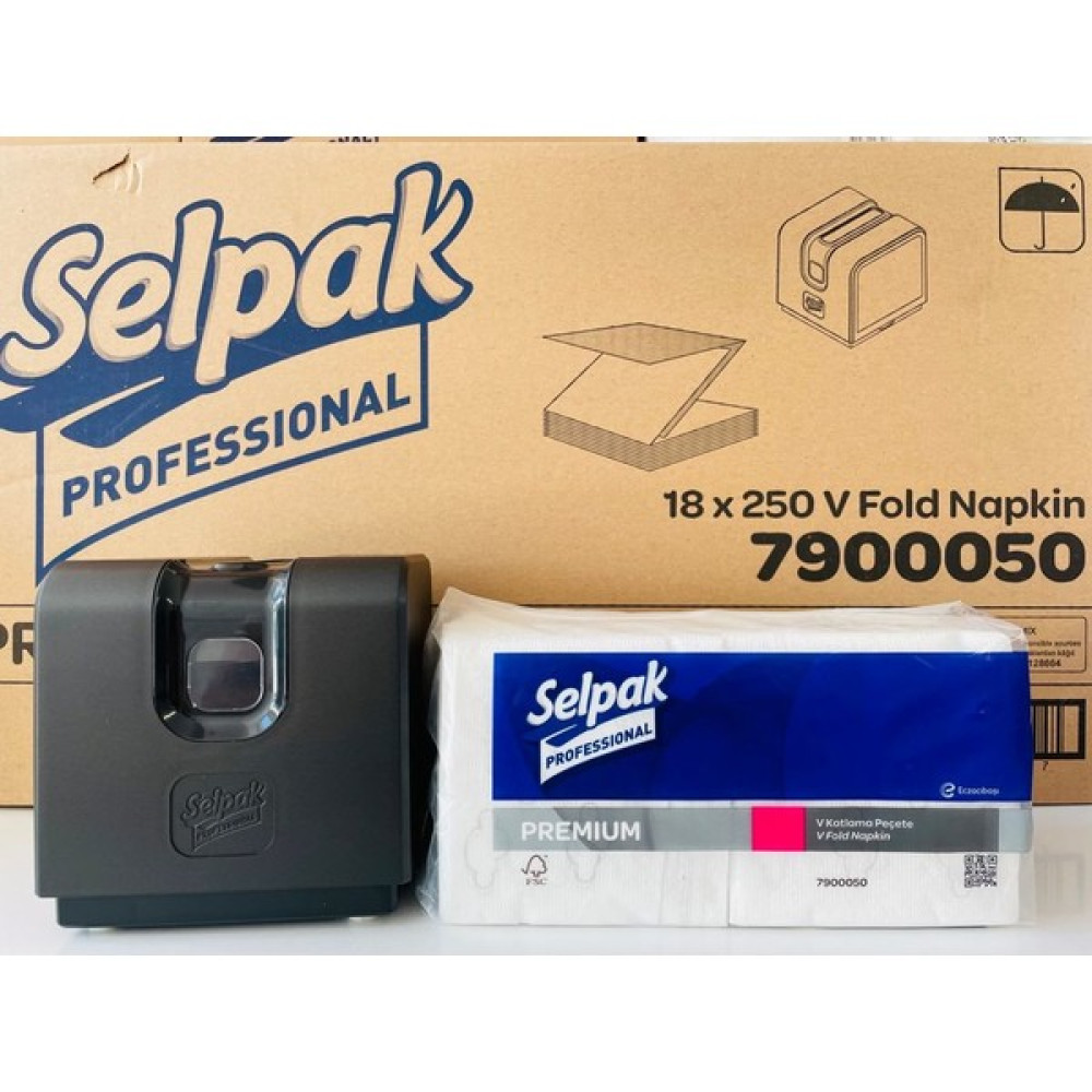 Selpak Professional V Katlı Peçete 250 x 18'li 7900050 (Pickasso V Katlama Peçete Dispanseri Hediyeli) - Siyah Peçete Fiyatı