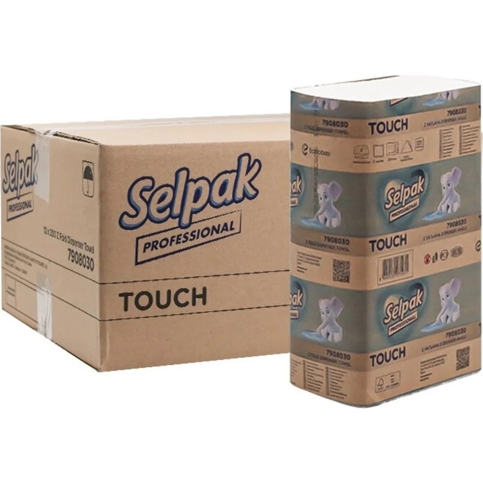 Selpak Professional Z Katlama Dispenser Havlu 200 Adet 12 Paket Ultra Emici ve Dayanıklı Kağıt - Beyaz El / Yüz Havlusu Fiyatı