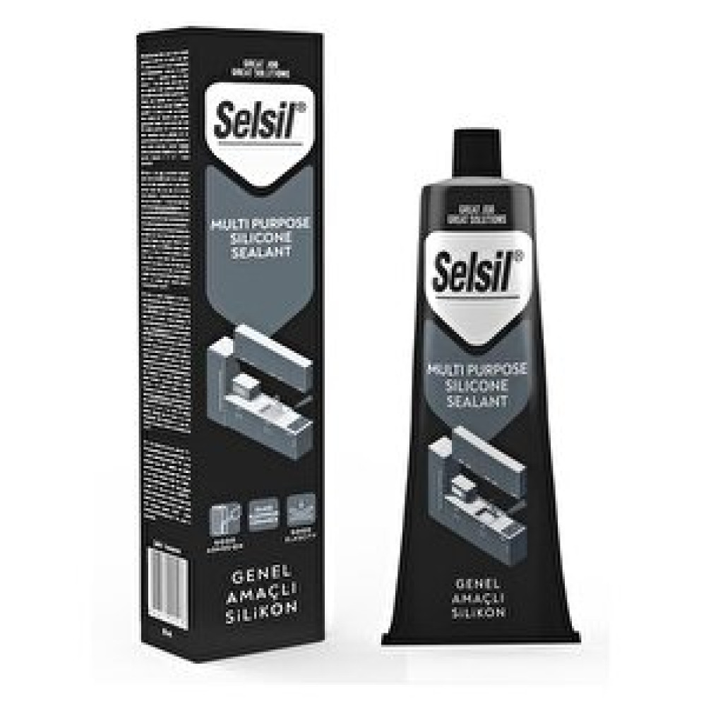 Selsil Genel Amaçlı Tüp Silikon Şeffaf 50 Ml. Silikon Fiyatı
