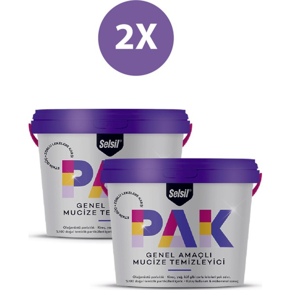 Selsil Pak Genel Amaçlı Temizleyici 500 gr x 2 - 2 Paket Temizlik Malzemeleri Fiyatı