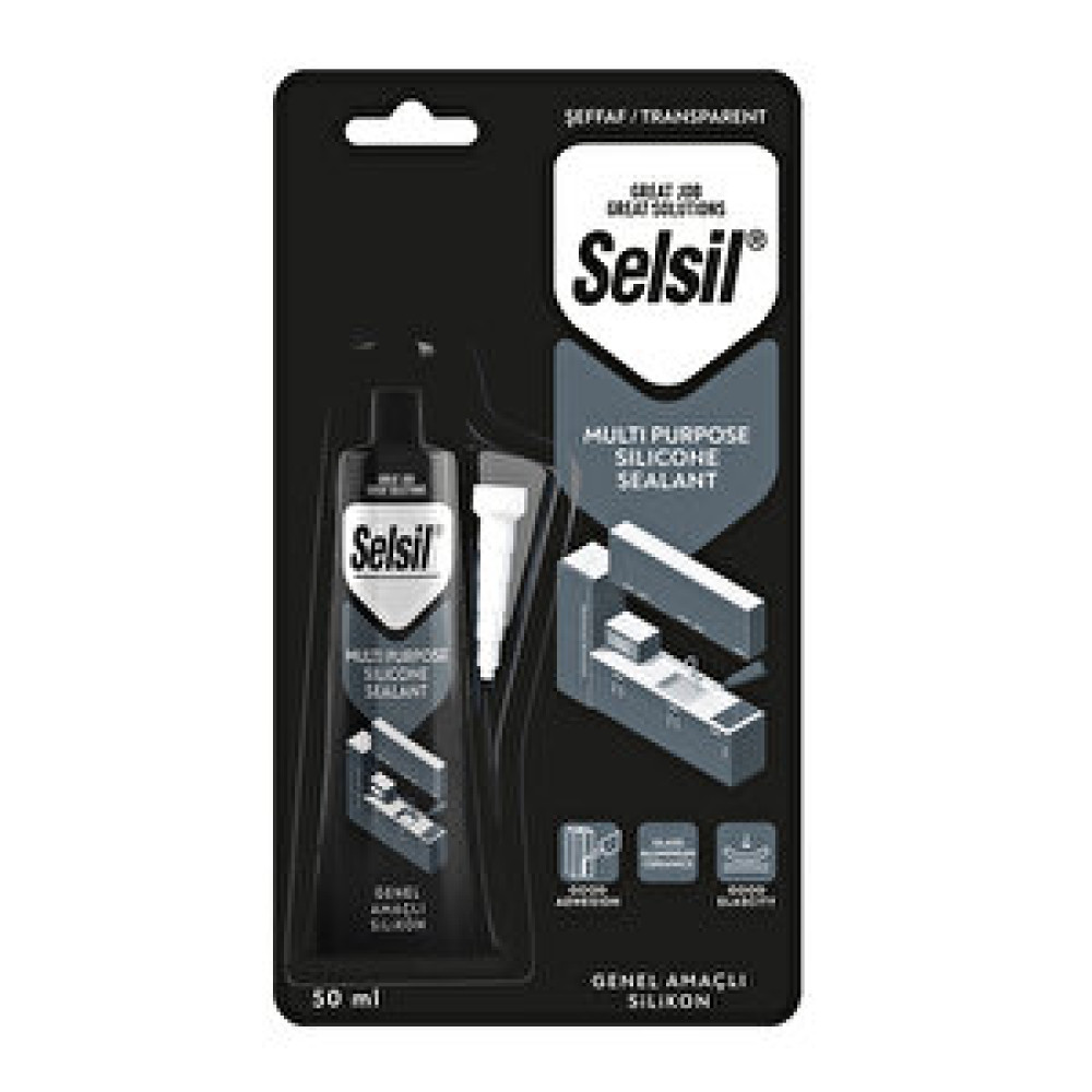 Selsil Tüp Silikon 50 ml Şeffaf Silikon Fiyatı