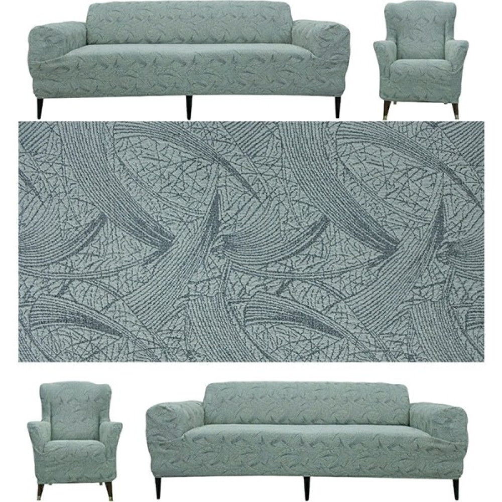 Seltenet Streç Lastikli Esnek Yıkanabilir Pamuklu Sehra Desen 3+3+1+1 Jakarlı Koltuk Örtüsü Koltuk Kılıfı - Gri - 180 x 230 cm Koltuk & Kanepe Örtüsü Fiyatı