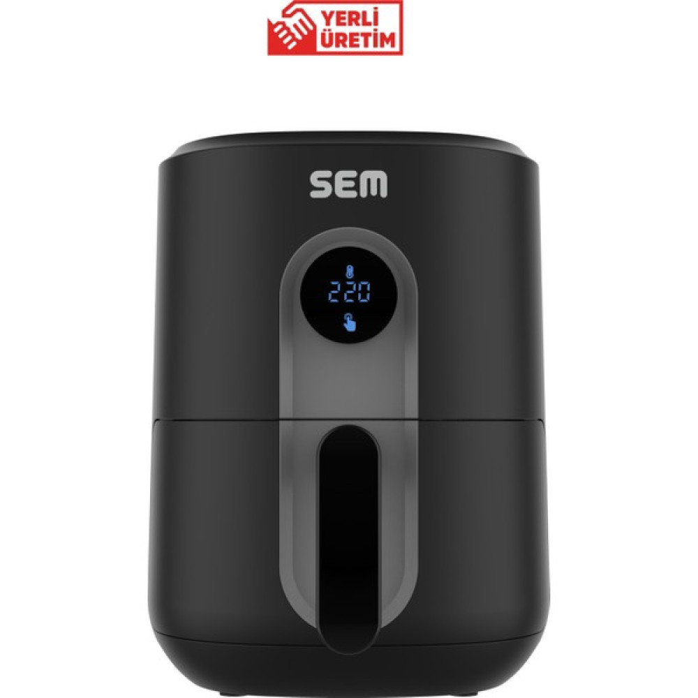Sem Akıllı Aircook 3,5lt Yağsız Kızartma Sıcak Hava Fritöz Airfryer 8 Program 1100WATT SC307 - Siyah Fritözler Fiyatı
