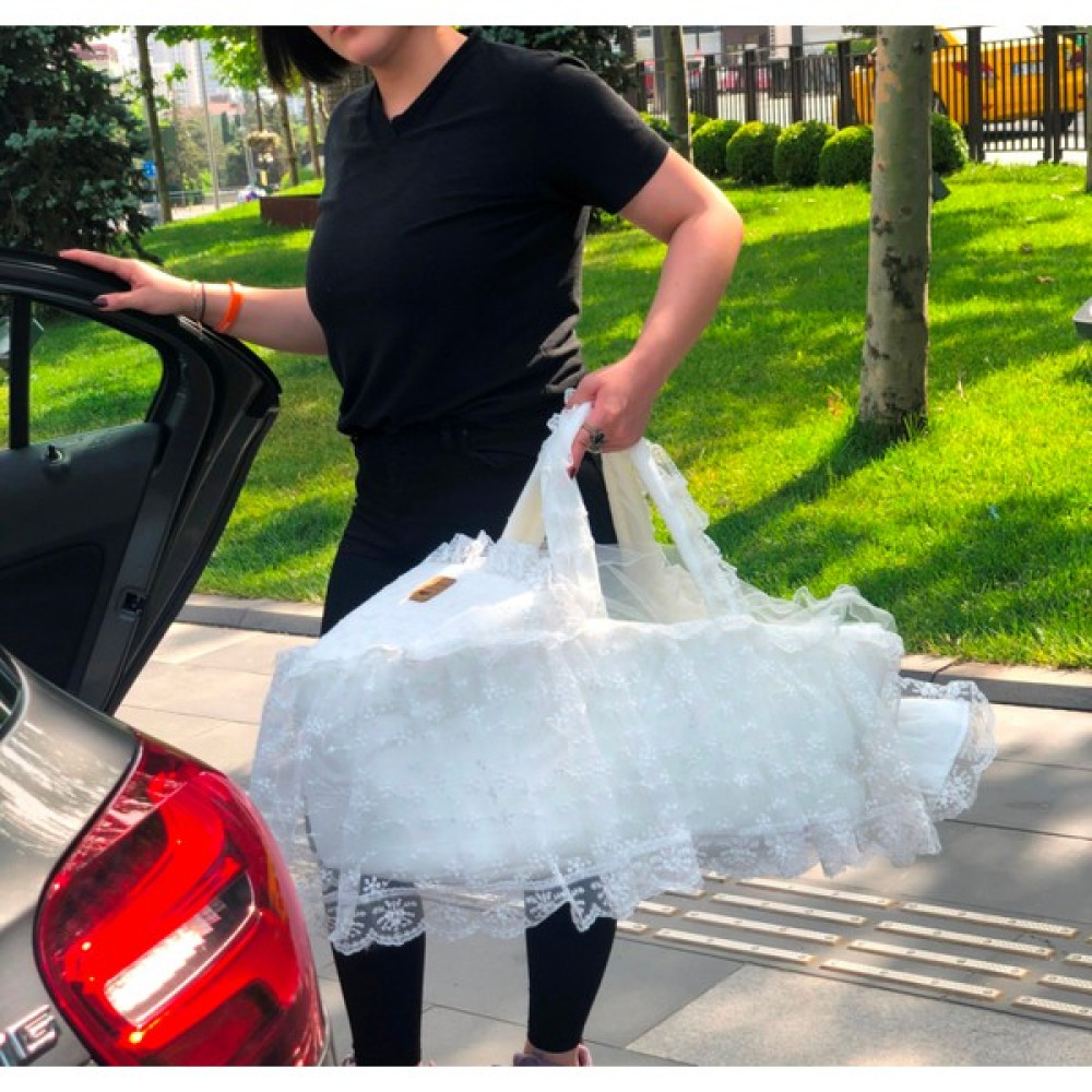 Sema Baby Fistolu Güpürlü Lüks Yenidoğan Bebek Yatağı - Ekru Oto Boyaları Fiyatı