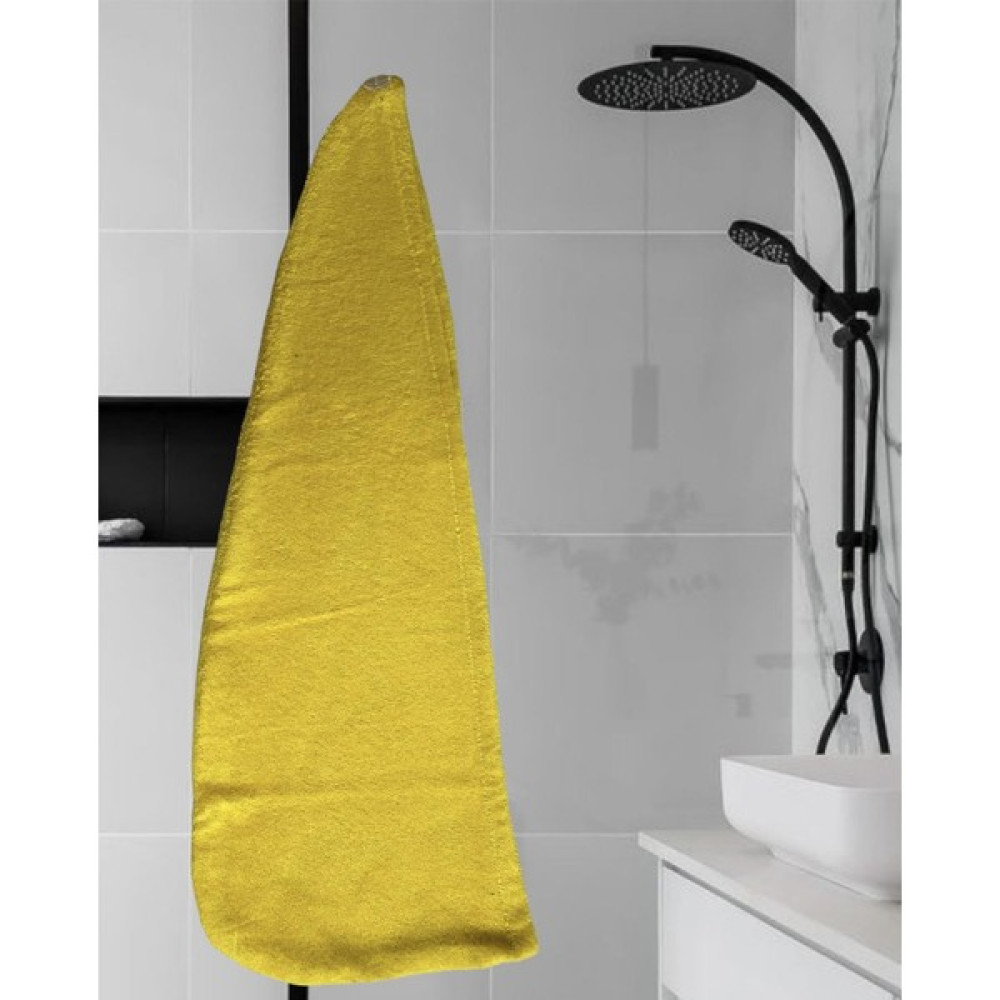 Semecca Düğmeli Saç Kurutma Bonesi - 50 x 90 cm - Sarı El / Yüz Havlusu Fiyatı