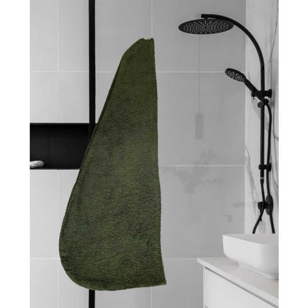 Semecca Düğmeli Saç Kurutma Bonesi - 50 x 90 cm - Yeşil El / Yüz Havlusu Fiyatı
