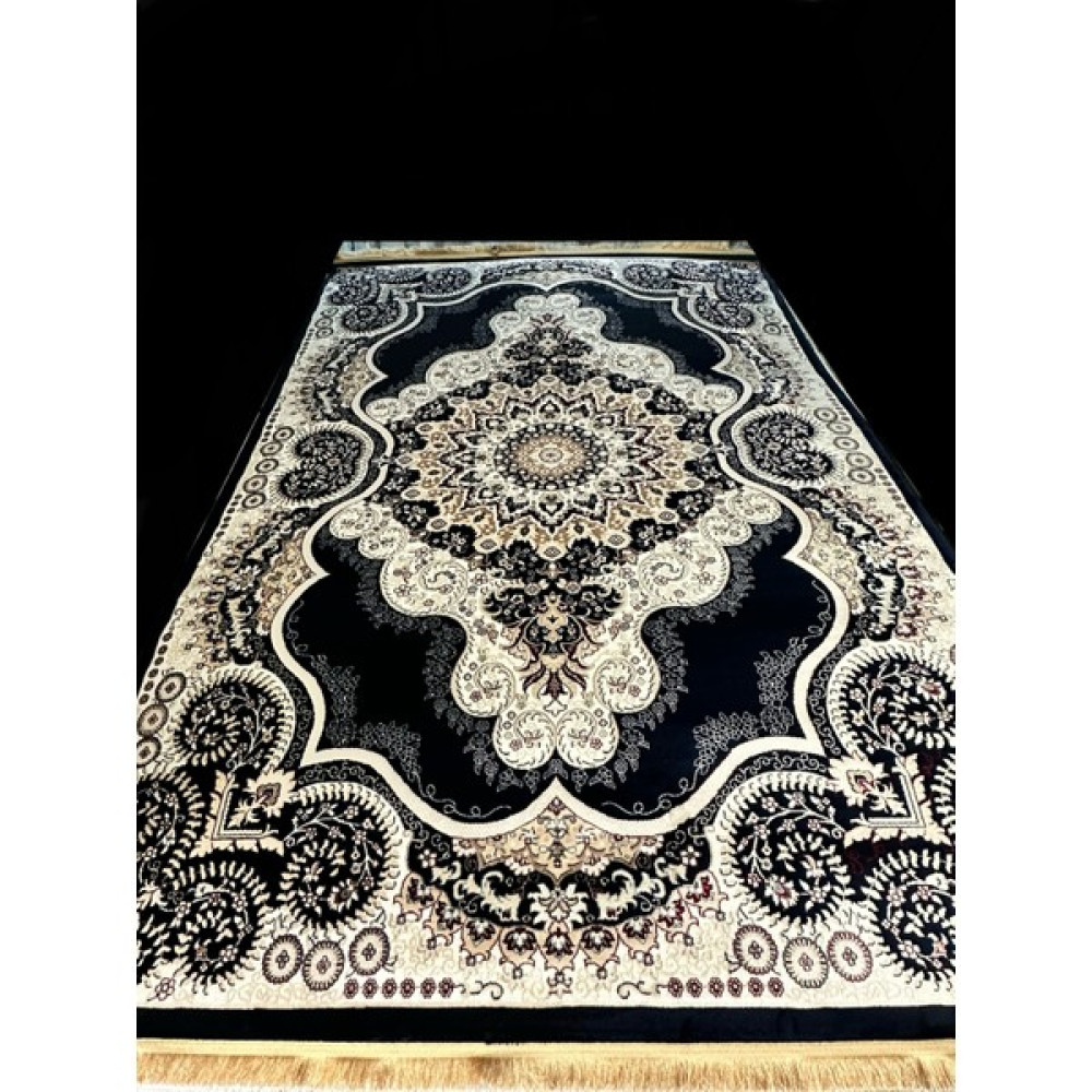 Semerkant Etnik Desen Halı - 200 x 290 cm - Lacivert Salon Halısı Fiyatı