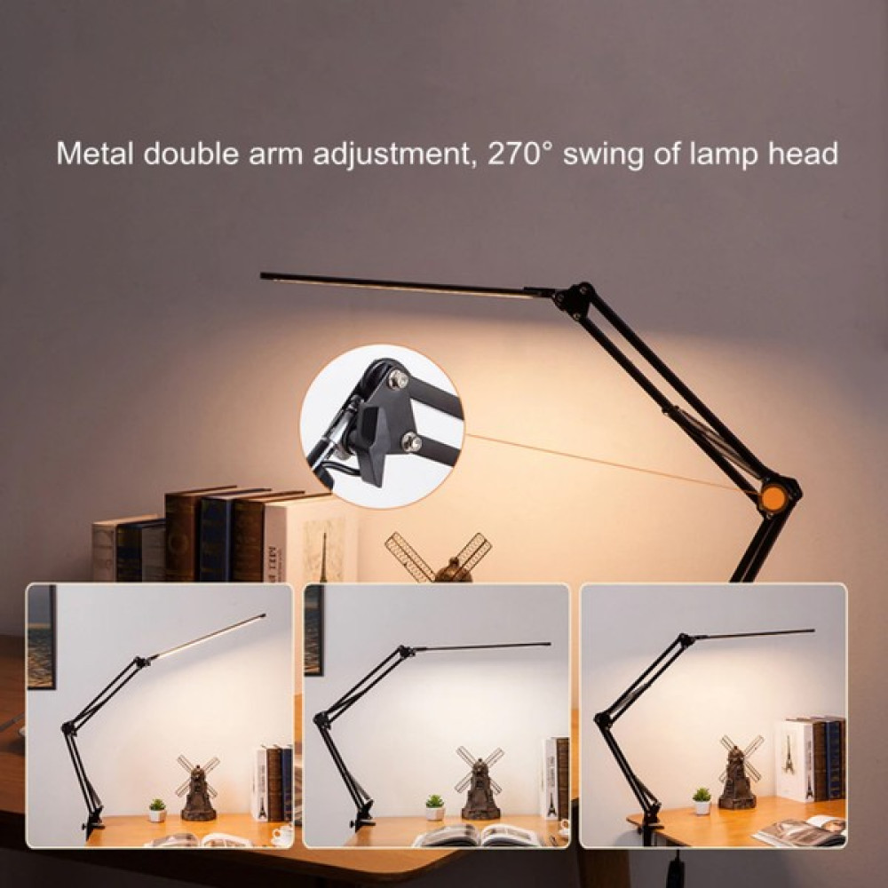Semgears Kelepçeli LED Masa Lambası, Göz Bakımı Kısılabilir Okuma Işığı, 3 Renk Modlu Salıncak Kol Lambası, USB Masa Lambası 32,8cm(Yurt Dışından) Masa Lambası Fiyatı