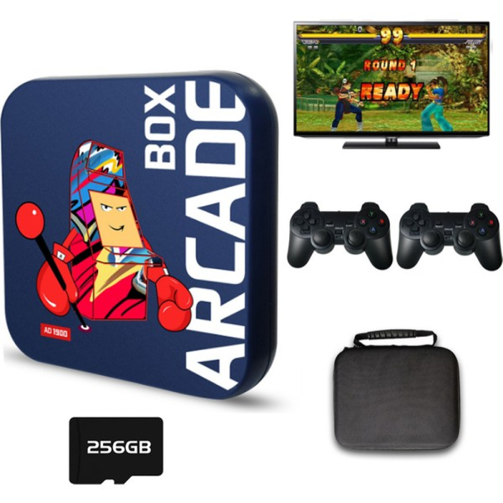 Semgears Retro Arcade Kablosuz Denetleyici Ps1/dc/naomi ile 256GB 50000 Oyunlu Oyun Konsolu Seti (Yurt Dışından) - Mavi - 2.Kol, Oyun Konsolu Oyun Konsolları Fiyatı