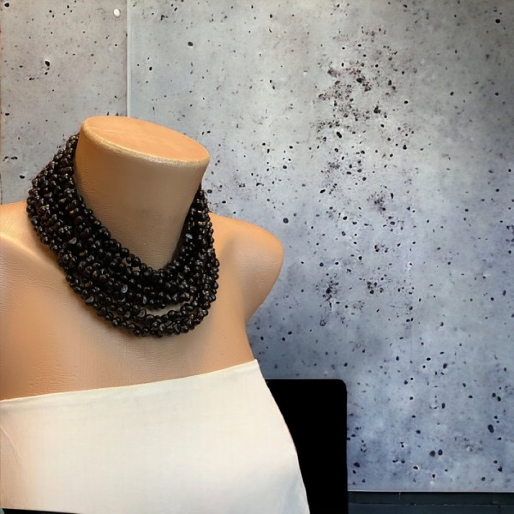 Semra Ascioglu Siyah, Çok Sıralı Inci Choker İnci Kolye Fiyatı