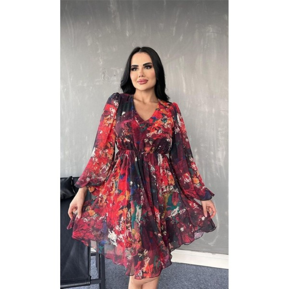 Şems Fashion Şifon Kumaş Astarlı Elbise Kısa Elbise Mini Elbise Elbise Elbise Fiyatı