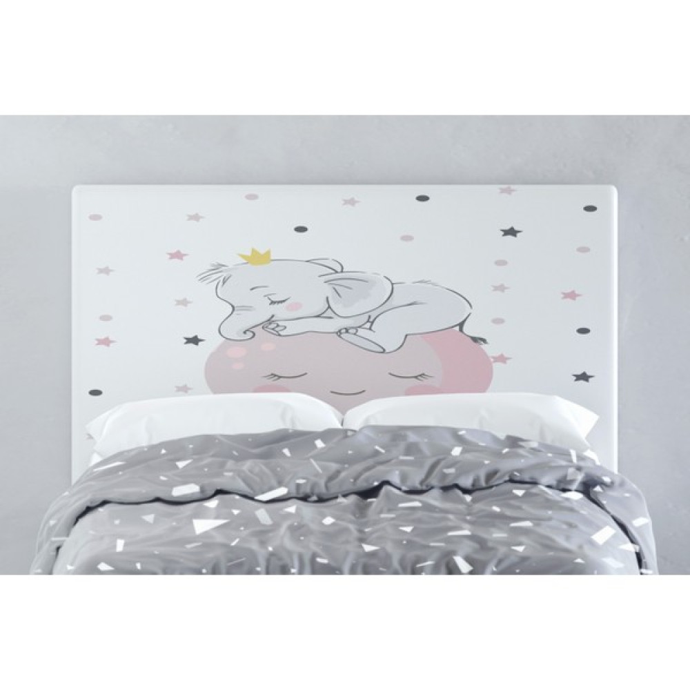 Şen Dekorasyon Ayda Uyuyan Fil Baza Başlık Kılıfı 90X70 - Renkli - 100 x 100 cm Bebek-Çocuk Odası Fiyatı