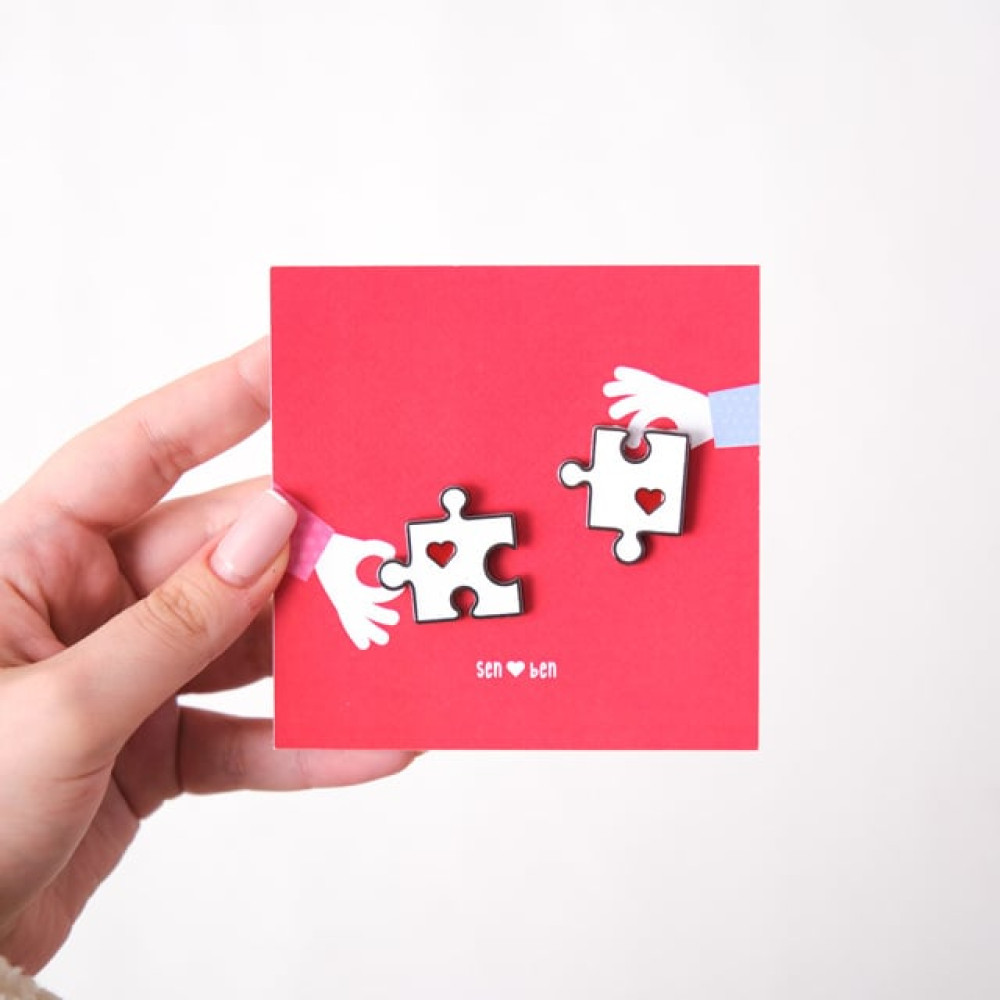 Sen ve Ben Çift Puzzle Rozet Hediyelik Eşya Fiyatı