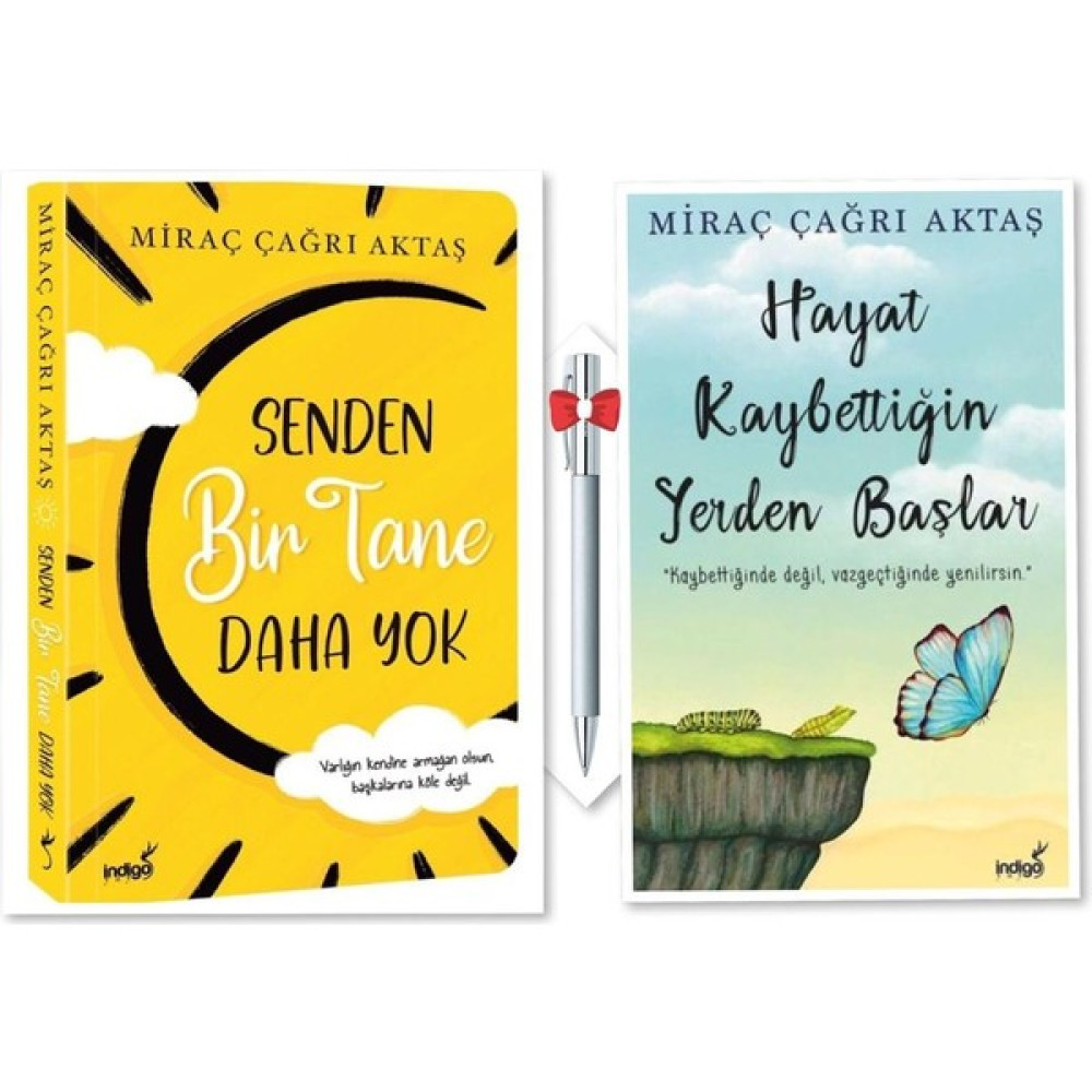 Senden Bir Tane Daha Yok & Hayat Kaybettiğin Yerden Başlar - Miraç Çağrı Aktaş (2 Kitap),Caprice Kalemhediye Deneme - İnceleme Fiyatı