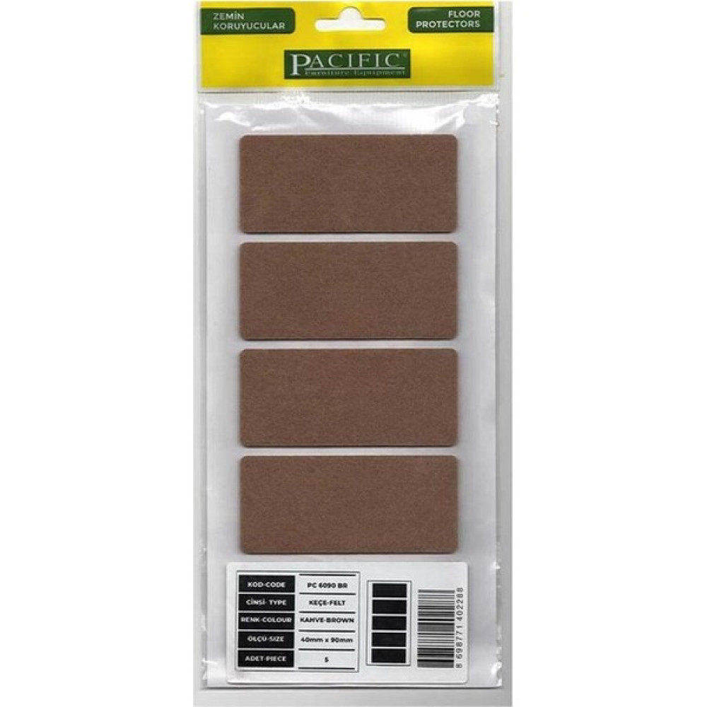 ŞENEL Yapı Market 5 Adet Yapışkanlı Keçe 40X90 mm Dikdörtgen Masa Sandalye Parke Zemin Koruyucu Nalburiye & Hırdavat Fiyatı