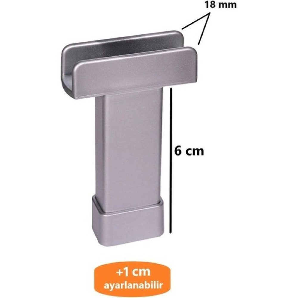 ŞENEL Yapı Market 6 cm U Geçme Ayak Ayarlı Mobilya Ayağı 18 mm Nalburiye & Hırdavat Fiyatı