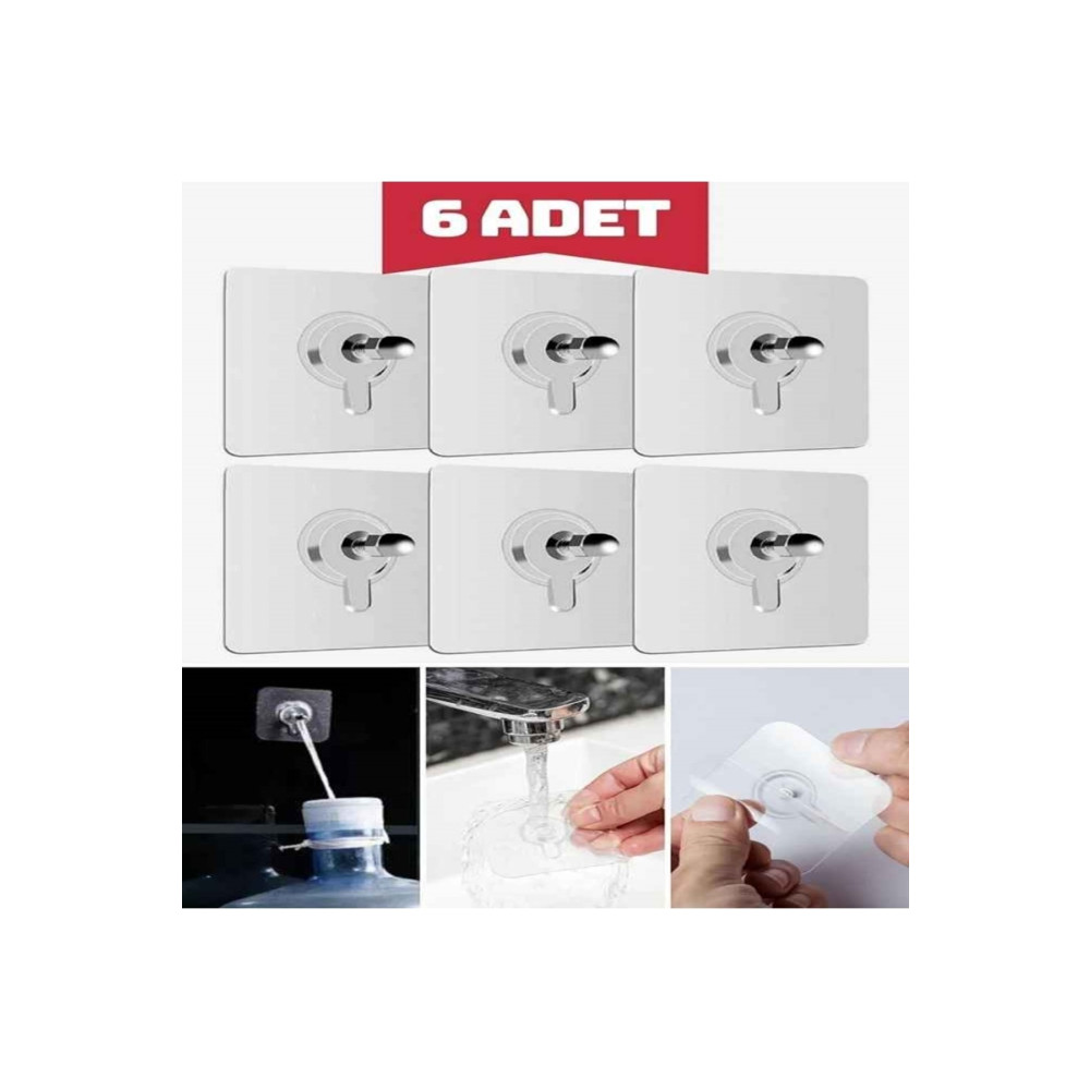sengenegel 6 Adet Süper Güçlü Çerçeve Askısı Pin Delgisiz Vidalı Tırnak Kanca Yapışkanlı Raf Tutucu Askı Ev & Dekorasyon Aksesuarları Fiyatı