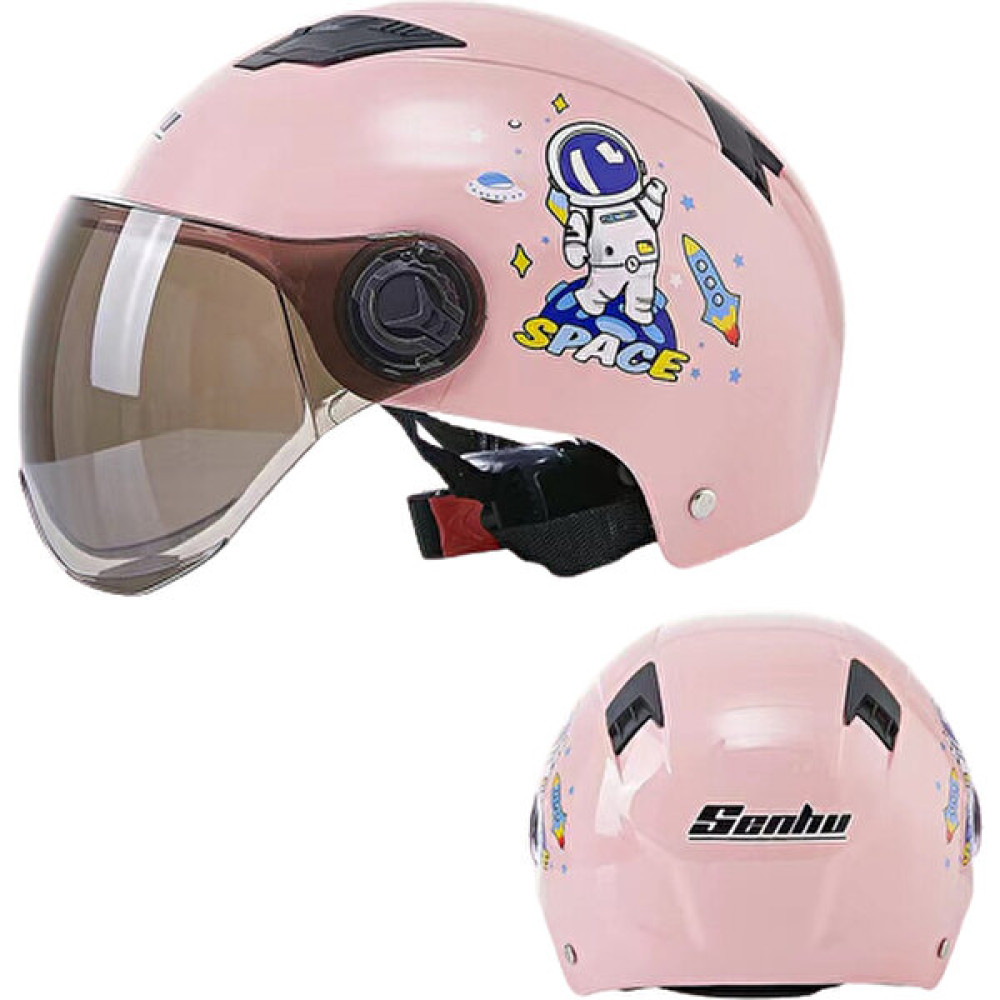Senhu Güneş Koruma Ön Cam Yarım Kask (Yurt Dışından) - Pembe - Standart Motorsiklet Kaskları Fiyatı