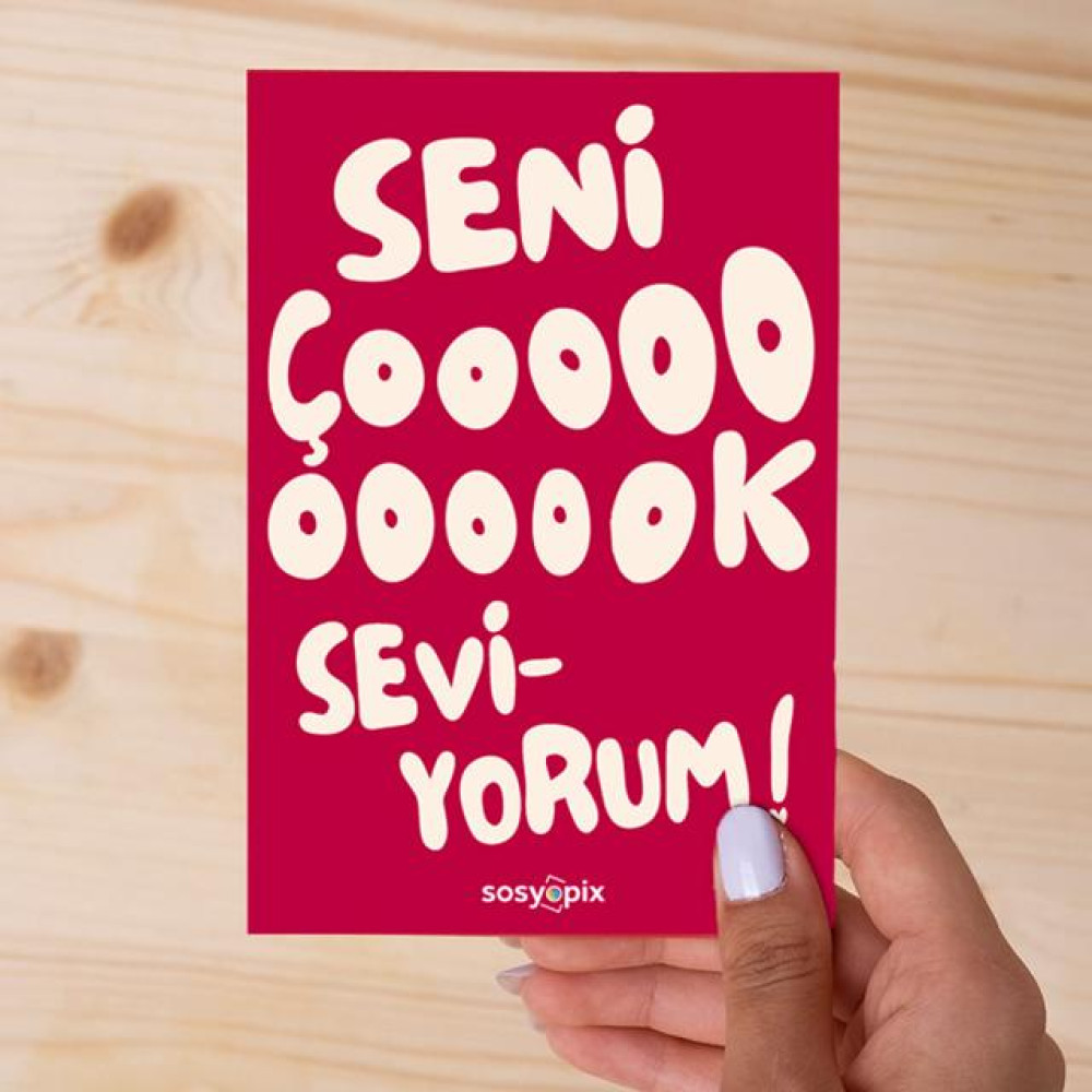 Seni Çok Seviyorum Motto Kartı Hediyelik Eşya Fiyatı