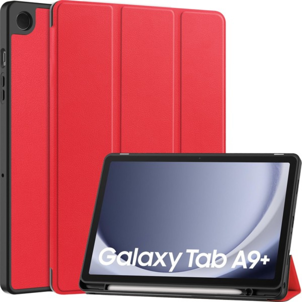 Seniee Samsung Galaxy Tab A9 Plus 2023 Için Otomatik Uyandırma Uyku Özellikli Darbeye Dayanıklı Tablet Kılıfı (Yurt Dışından) - Kırmızı Tablet Kılıfı Fiyatı