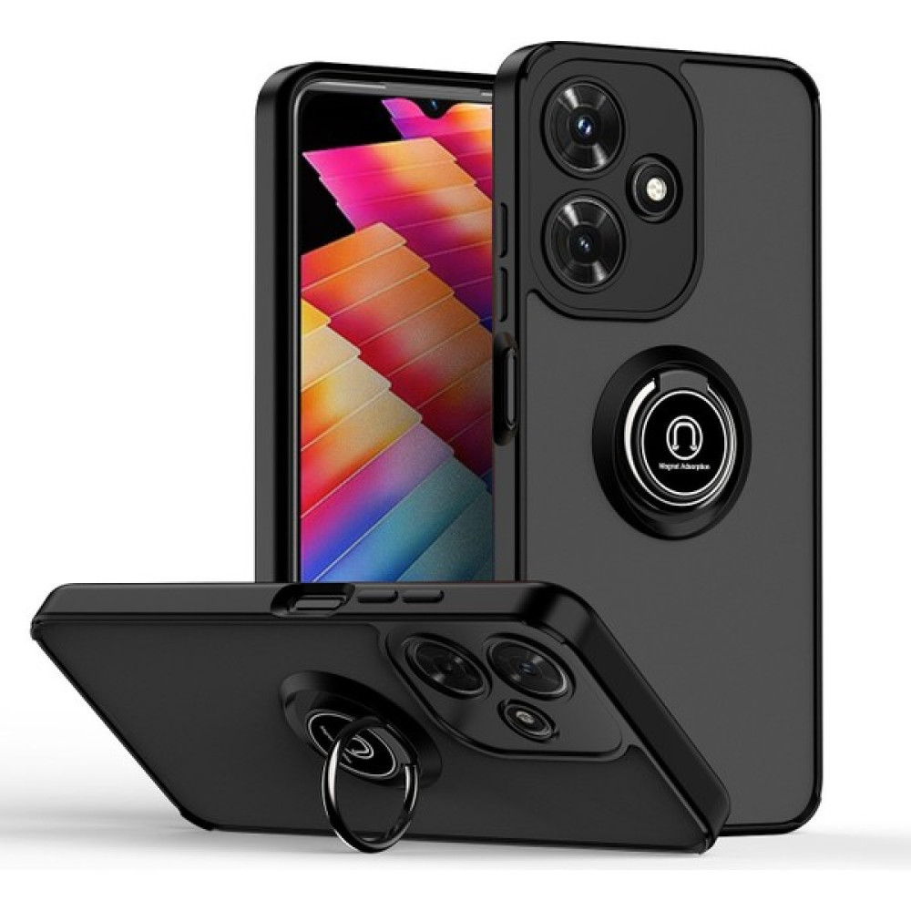 Seniee Tecno Spark 10c Halka Tutuculu Darbeye Dayanıklı Telefon Kılıfı (Yurt Dışından) - Siyah Cep Telefonu Kılıfı Fiyatı
